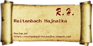 Reitenbach Hajnalka névjegykártya
